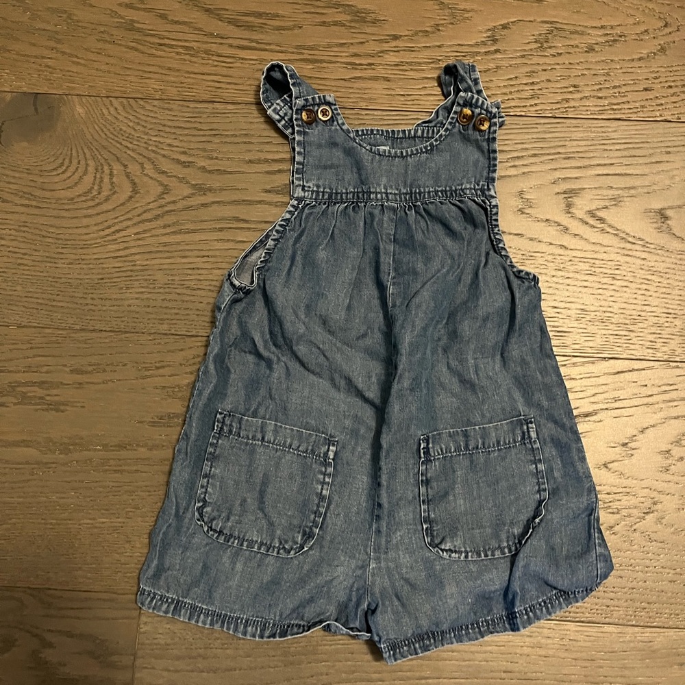 Baby gap soft denim shorts romper 2T NWT retail $69
